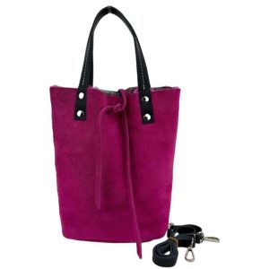 Bolso Ante & Terciopelo reversible con asas de mano y tira bandolera