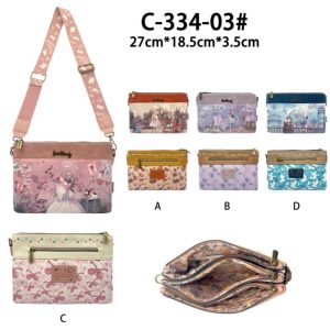 Bolso Bandolera Sintético de Mujer con Muñeca Sweet Candy, 3 Compartimentos y Bolsillo Trasero