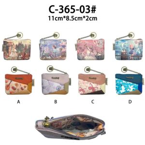 Monedero Sintético y Compacto de Mujer con Muñeca Sweet Candy, Anilla y Elemento Decorativo