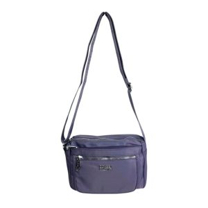 Bolso Bandolera Nylon con Multicompartimentos y Cremallera para Mujer