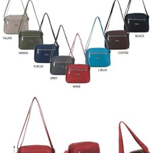Bolso Bandolera Coveri Collection en Nylon con 2 Bolsillos Exteriores y 2 Principales para Mujer