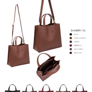 Amplio Bolso de Mano en Piel Sintética con Gran Calidad y 3 Compartimentos Internos de Mujer