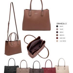 Bolso de Mano en Piel Sintética de Diana & Co para Mujer con 2 Asas Cortas y 3 Compartimentos