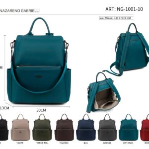 Amplia Mochila Antirrobo en Tela Nylon para Mujer con Compartimentos Exteriores y Neceser Extra