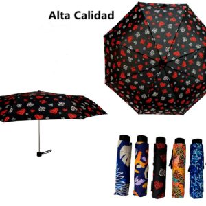 Paraguas de Mujer en Alta Calidad con Funda, Divertido Diseño y Mango Antideslizante