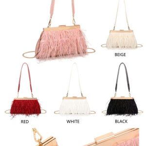 Bolso Bandolera Sintético de Mujer con Flecos Decorativos Frontales y Bonito Diseño para Mujer