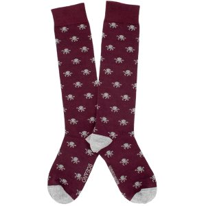 Calcetines largos Pulpos burdeos