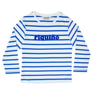 Camiseta Riquiño terciopelo azul niño