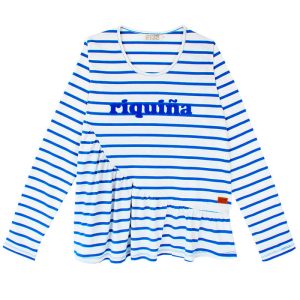 Camiseta Riquiña terciopelo azul