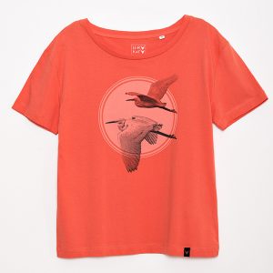 Camiseta orgánica coral GARZAS