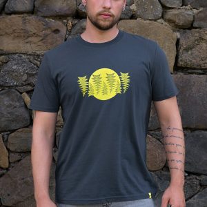 Camiseta orgánica gris azulado unisex HELECHOS