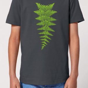 Camiseta orgánica niñ@ gris antracita HELECHO