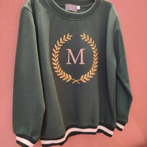 Sudadera unisex verde/dorado