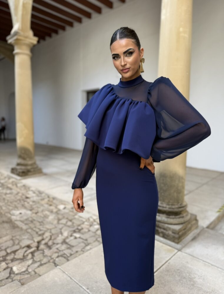 Vestido Vega Azul Marino - Imagen 5