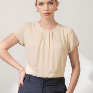 Blusa Tableada Mangas Japonesa.