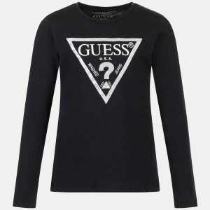 Camiseta negra Logo Guess
