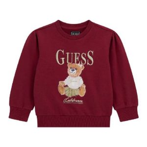 Sudadera granate oso guess