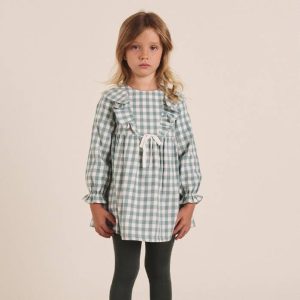 Vestido cuadro vichy verde