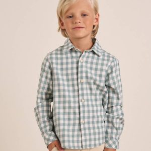 Camisa cuadro vichy verde