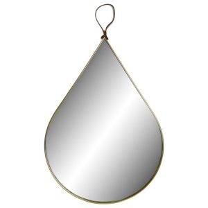 ESPEJO METAL DORADO GOTA