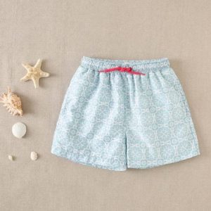 Bañador estampado retro azul