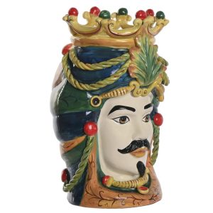 JARRÓN CERÁMICA CABEZA SICILIANA HOMBRE