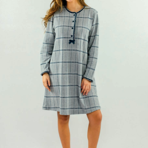 CAMISÓN ESTAMPADO DE CUADROS MS110 SONIA