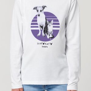 Camiseta orgánica manga larga blanca niño HIRU KATU LOVERS