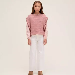 Chaleco punto roso volantes