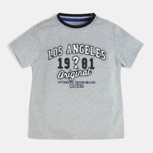 Camiseta gris manga corta Guess