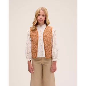 Blusa beige flores marrones