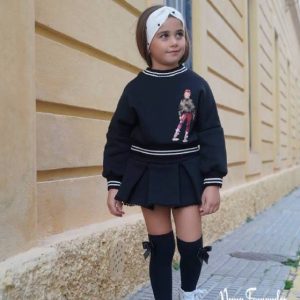 Conjunto falda-short y sudadera Delia