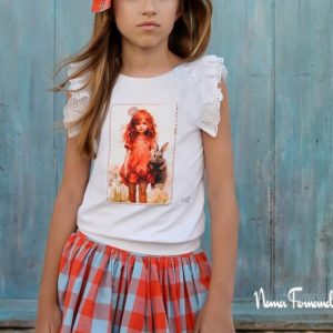 Falda y Camiseta Burdeos