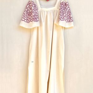 Vestido «Rosita» flor palo rosa