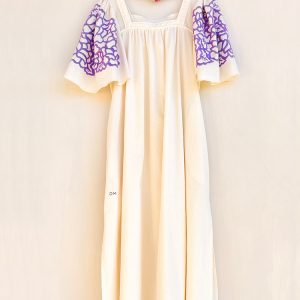 Vestido «Rosita» flor morado medio