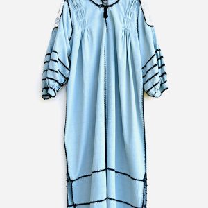 Vestido «Roberta» gris unión negro