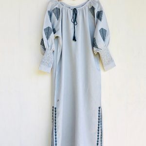 Vestido «Isabelita» lino perla