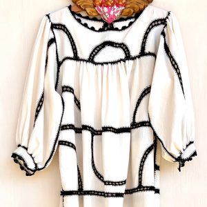 Blusa «Inés» uniones negro