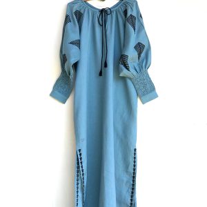 Vestido «Isabelita» lino plumbago