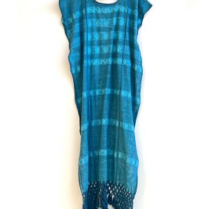 Huipil «Valentina» tradicional azul