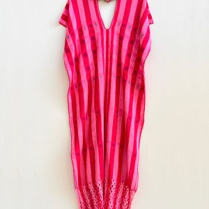 Huipil «Valentina» rayas rosa