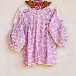 Blusa «Roberta» flor rosa claro