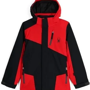 Chaqueta para esquí para niños Spyder con capucha. Roja