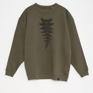 Sudadera orgánica kaki mujer HELECHO