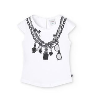 Camiseta collar abalorios