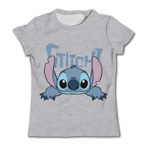 Camiseta Stitch Gris