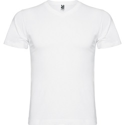 Camiseta Blanca 155 gr. 776503<b> Cuello Pico</b>