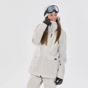 Chaqueta de snowboard para mujer color blanco