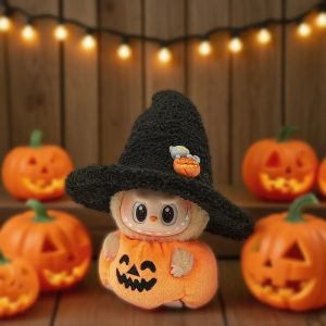 Disfraz de Calabaza de Peluche para Labubu – Accesorio de Colección Edición Halloween