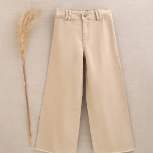 Pantalón ancho beige